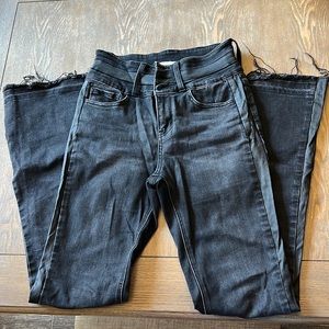 Black Vervet flared jeans
